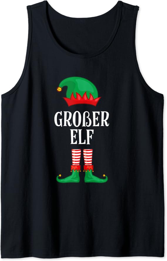 Weihnachten 2022 Outfit Herren Großer Elf Partnerlook Familien Outfit Weihnachten Tank Top